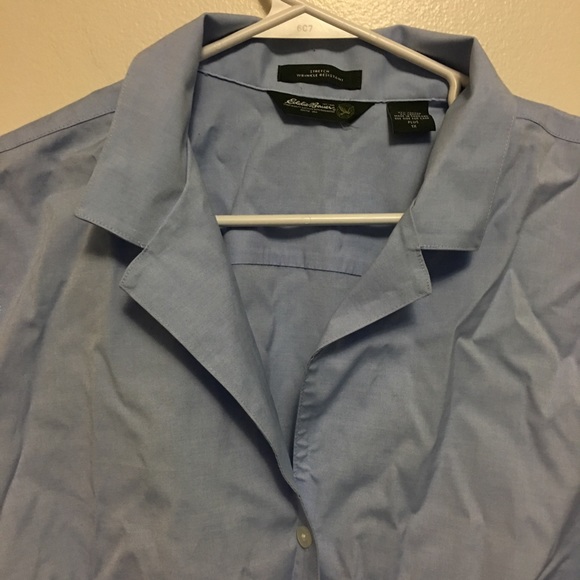 Eddie Bauer Chambray Dress Blouse - Picture 3 of 8